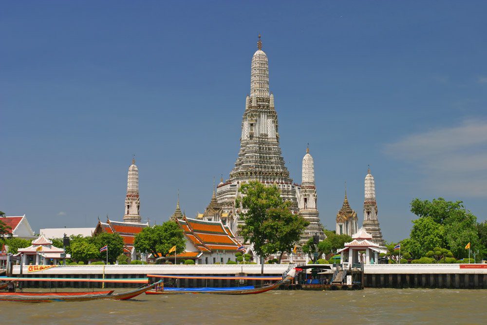 Wat Arun Temple of Dawn from the Chao Phraya River