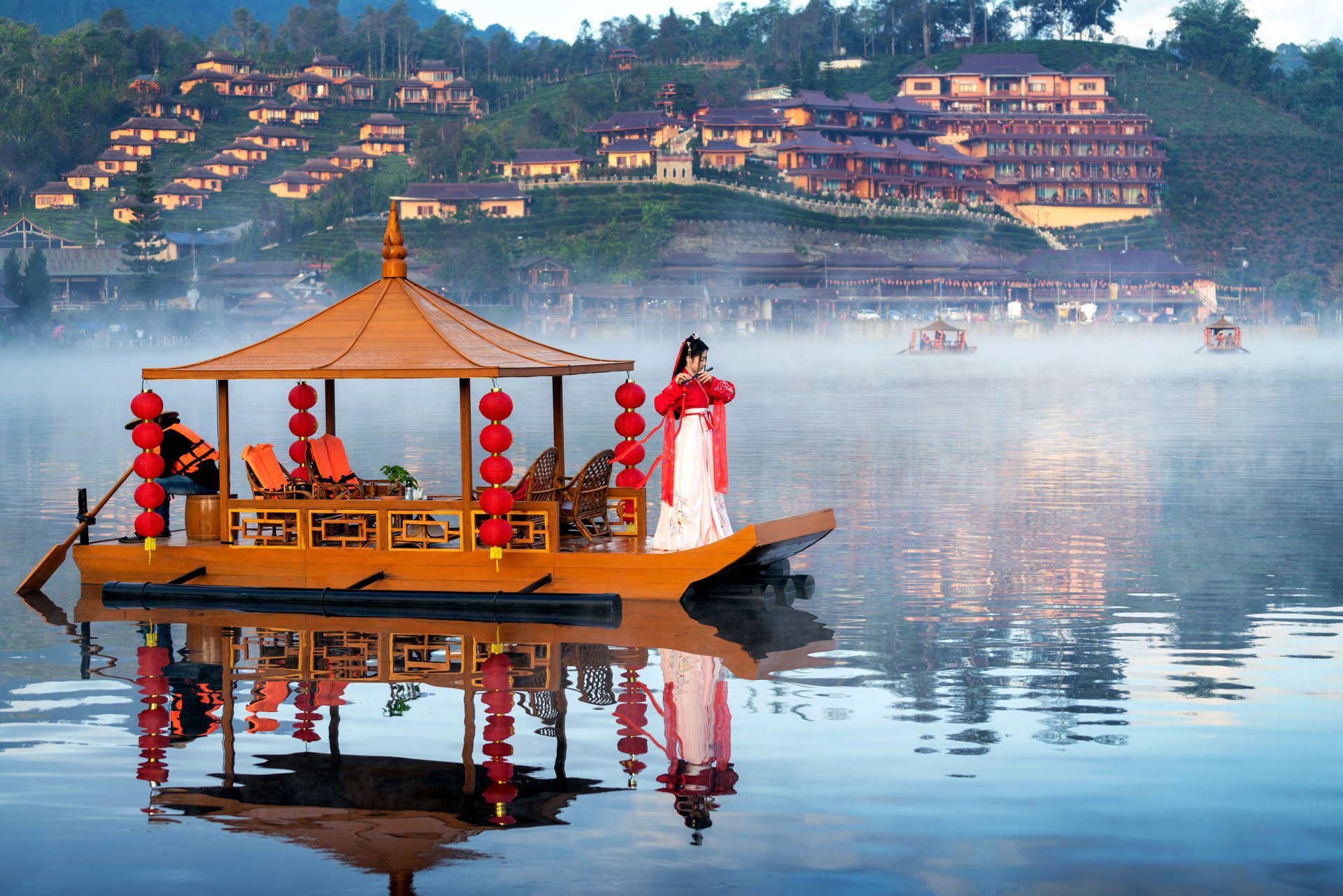 Ban Rak Thai village lake, Mae Hong Son